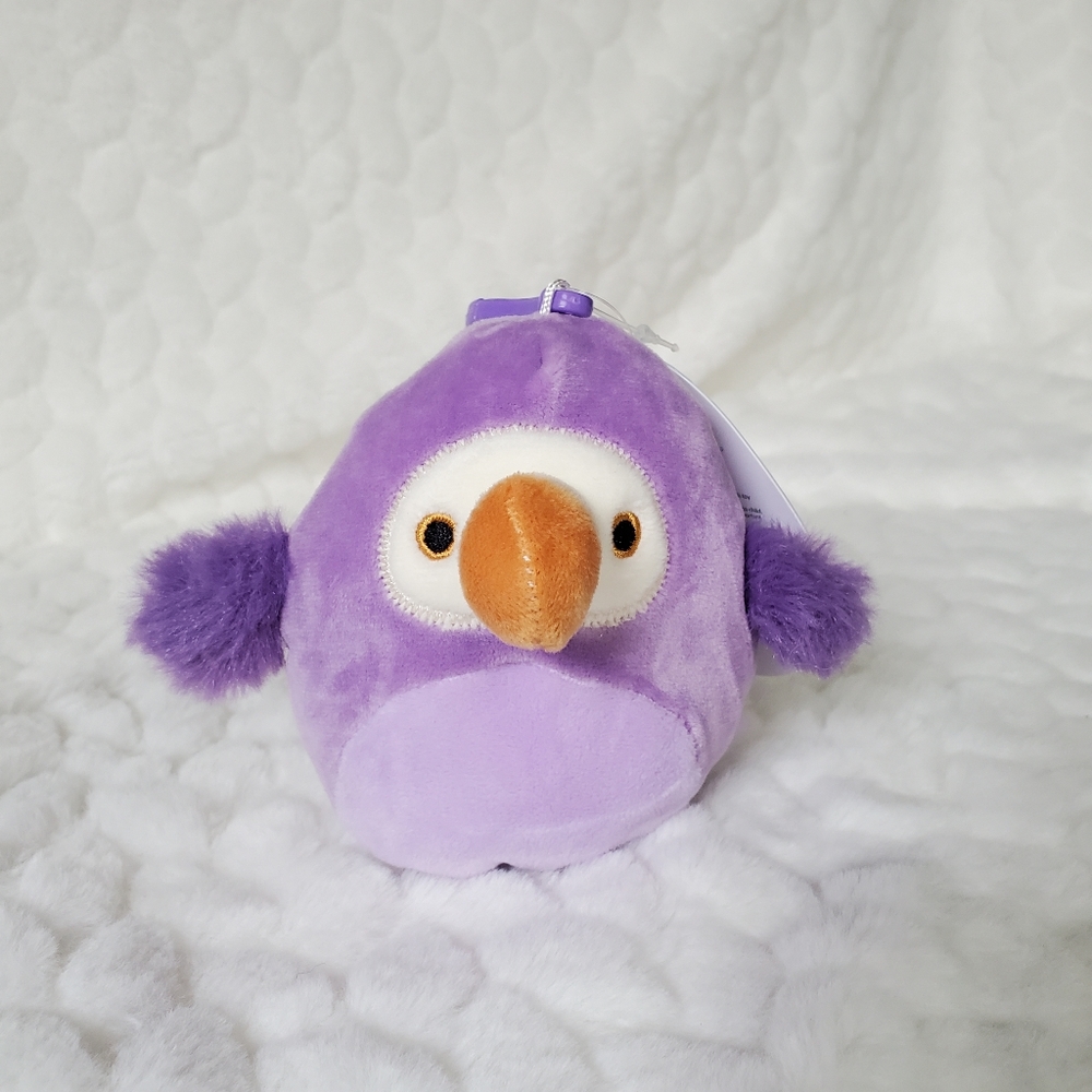 Neha the Purple Dodo Bird Squishmallows Clip BNWT
